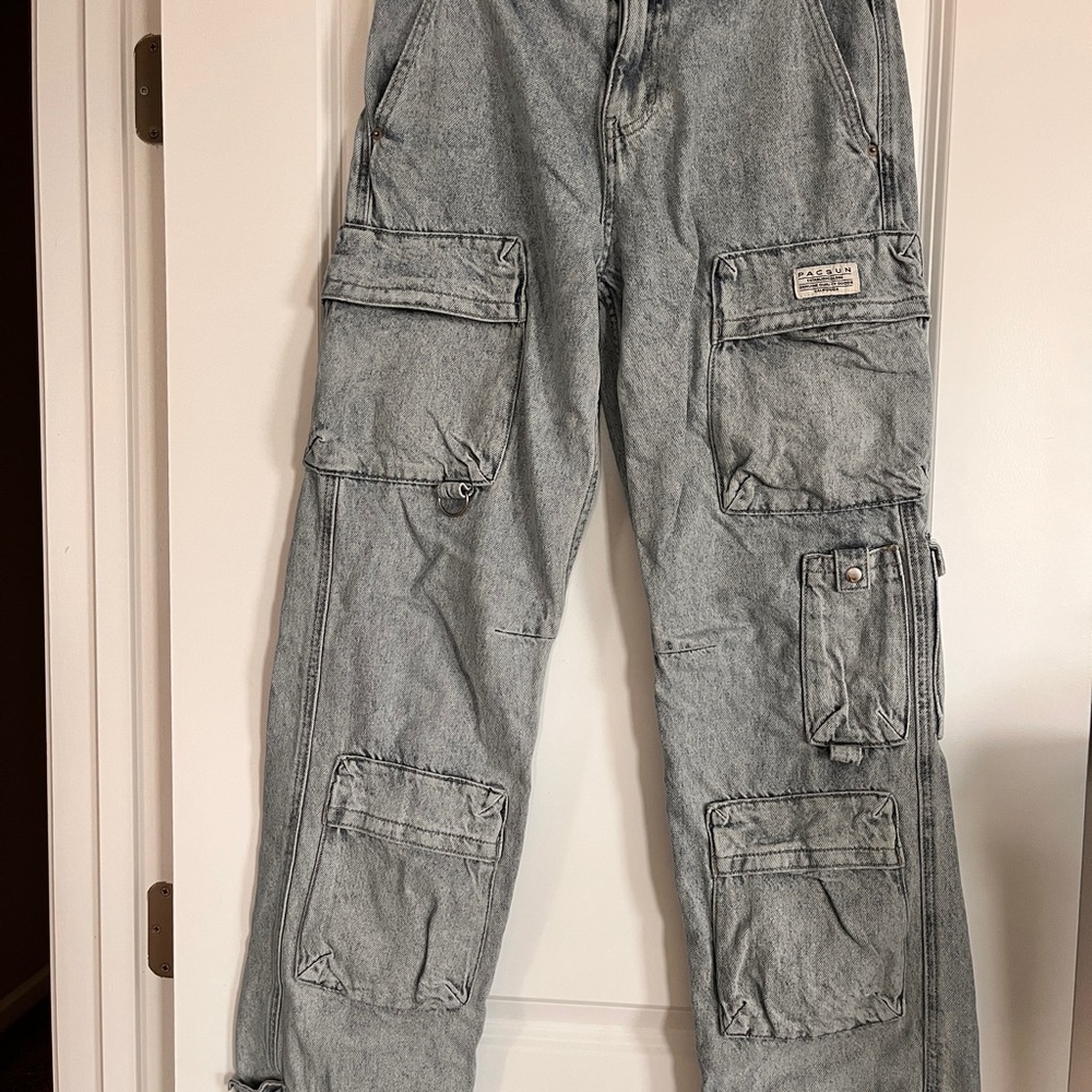 PacSun Light wash Baggy Cargo Jeans